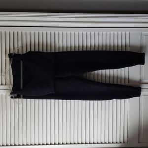 Fashion Nova Fuzzy Crop Top and Leggings Set